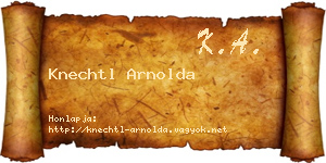 Knechtl Arnolda névjegykártya